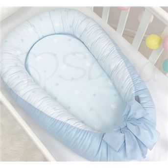 Кокон Baby Design Звезды на голубом Маленькая Соня 65x30