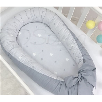 Кокон Baby Design Звезды на сером Маленькая Соня 65x30