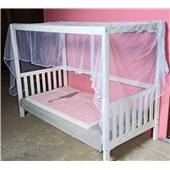 Распродажа Кровать с опорами под балдахин Fmebel 1900*900, белый 