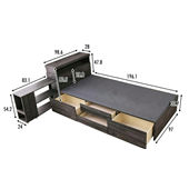 Кровать с дополнительным спальным местом Спрингфилд Fmebel 90x190