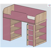 Кровать-чердак с игровой зоной Аризона Fmebel 80х170