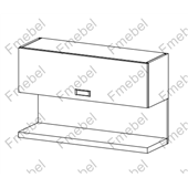 Полка комбинированная свободной длины (схема) Fmebel стандарт