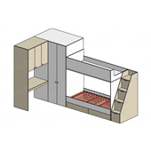 Двухъярусная кровать Флорида Fmebel 90x190