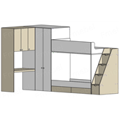 Двухъярусная кровать Флорида Fmebel 90x190