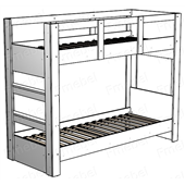 Двоярусне ліжко-трансформер Дентон Fmebel 80х200
