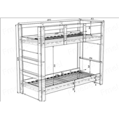 Двоярусне ліжко-трансформер Дентон Fmebel 80х200