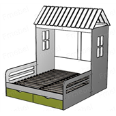 Кровать-домик двуспальний Розали Fmebel