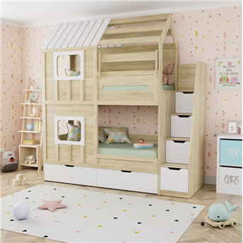 Двухъярусная кровать домик Тусон Fmebel