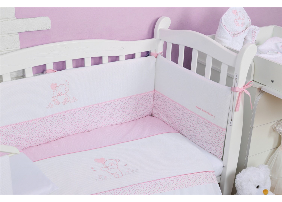 Распродажа Комплект постельного белья Veres"Sweet Bear pink" (6од.)