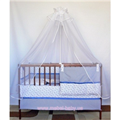 ДБ033 Спальный набор в детскую кровать комбинированный 9 предметов (балдахин фатин)