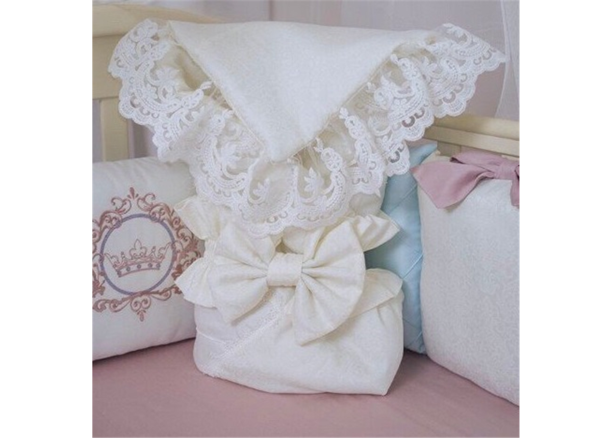 Конверт Elegance резинка с бантом молочный  80х80 Маленькая Соня