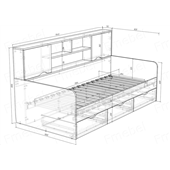 Кровать-диванчик Чарлстон Fmebel 80x190