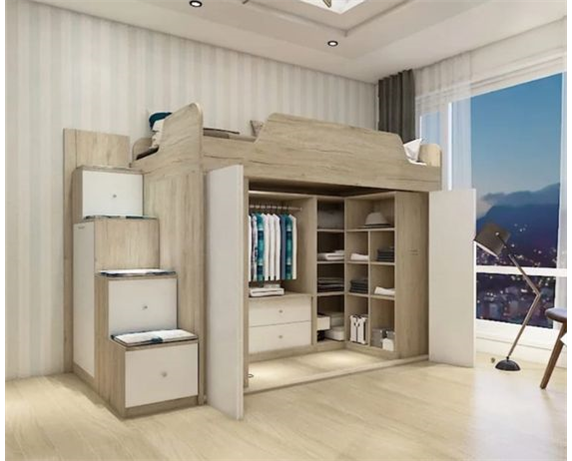 Кровать-чердак со шкафом Генуя 160 Fmebel
