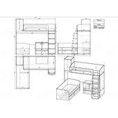 Кровать-чердак двухместная Тбилиси Fmebel 