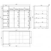 Кровать-чердак со шкафом Вермонт Fmebel 90x200