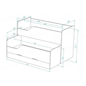 Двухъярусная кровать низкая Мемфис Fmebel