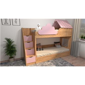 Двухъярусная кровать домик Лорето Fmebel