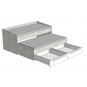 Кровать-диванчик с дополнительным спальным местом Корсика Fmebel 90x200