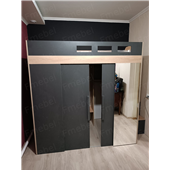 Кровать-чердак с гардеробом Генуя 160 Fmebel