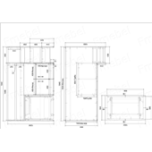 Кровать-чердак со столом Осло Fmebel