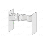 Кровать-чердак со столом Роттердам Fmebel