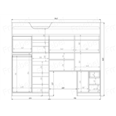 Кровать-чердак со столом Роттердам Fmebel