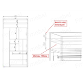 Кровать-чердак со столом Роттердам Fmebel