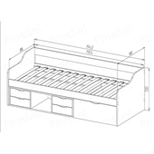 Кровать-диванчик Медисон Fmebel 80x190