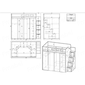 Кровать-чердак с гардеробом Генуя Fmebel