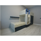 Двухъярусная кровать со шкафом Акапулько Fmebel 90x200