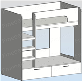 Двухъярусная кровать Эфиопия Fmebel 90x200