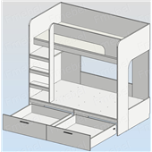 Двухъярусная кровать Эфиопия Fmebel 90x200