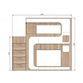 Двухъярусная кровать Наура-2 Fmebel