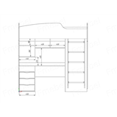 Кровать-чердак со столом Ганновер Fmebel 