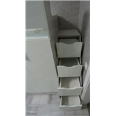 Кровать-чердак с местом под диван Калифорния Fmebel 80x190 с закрытым стеллажом