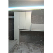 Кровать-чердак с местом под диван Калифорния Fmebel 80x190 с закрытым стеллажом