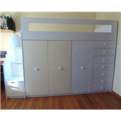 Кровать-чердак со шкафом Джорджия Fmebel 80x190