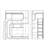 Двоярусне ліжко Наура Fmebel