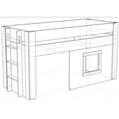 Кровать-чердак Маркем 2 Fmebel
