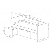 Кровать Сан-Паулу Fmebel 80x190