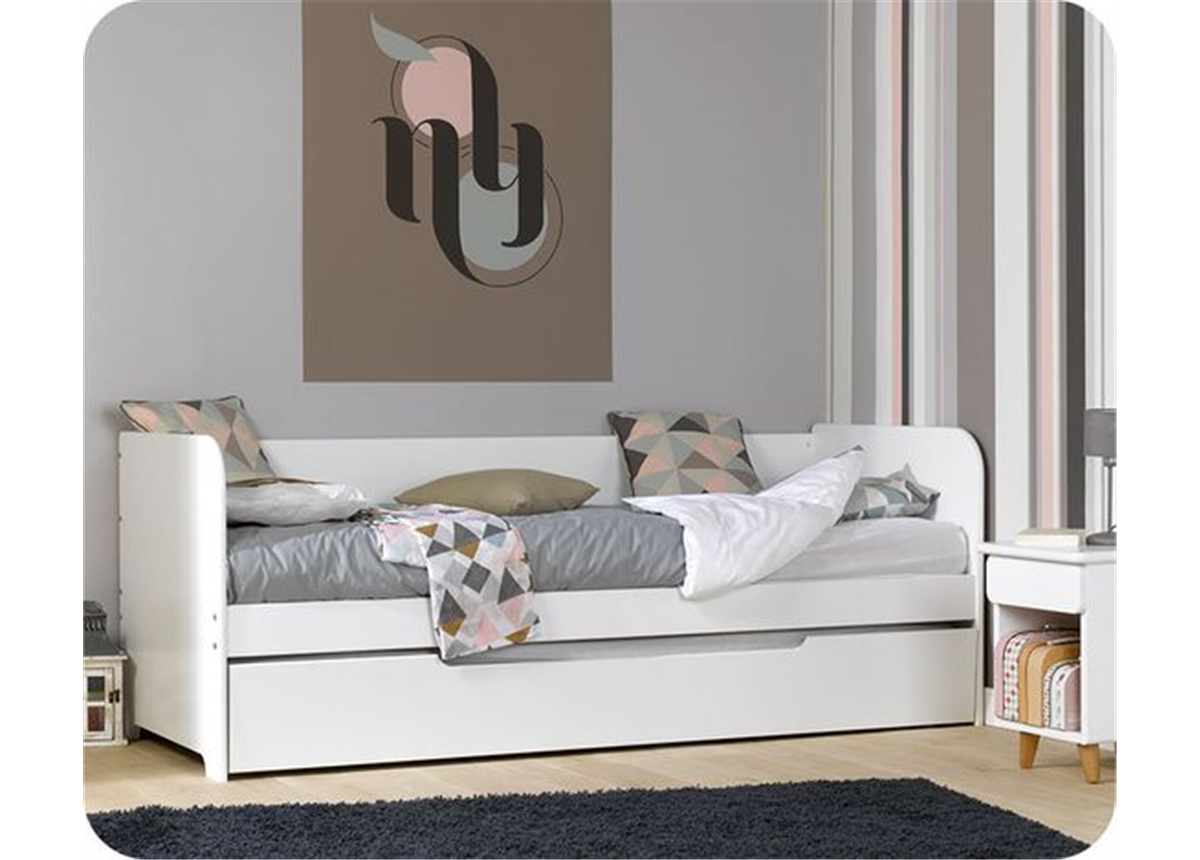 Распродажа Кровать с дополнительным спальным местом Колумбия Fmebel 80x200 белая