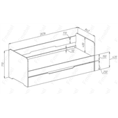 Кровать с дополнительным спальным местом Колумбия Fmebel 80x200