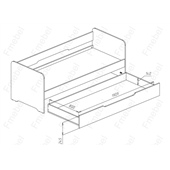 Кровать с дополнительным спальным местом Колумбия Fmebel 80x200