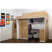 Кровать-чердак со столом Инсбрук Fmebel