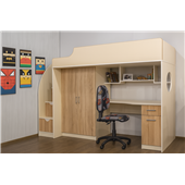 Кровать-чердак со столом Инсбрук Fmebel