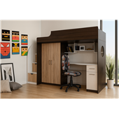 Кровать-чердак со столом Инсбрук Fmebel