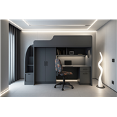 Кровать-чердак со столом Инсбрук Fmebel