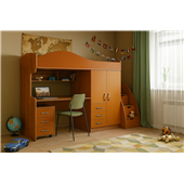 Кровать-чердак со столом Сидней Fmebel 