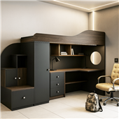 Кровать-чердак со столом Оттава-2 Fmebel