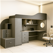 Кровать-чердак со столом Оттава-2 Fmebel
